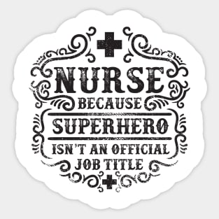 Nurse Superhero Sticker